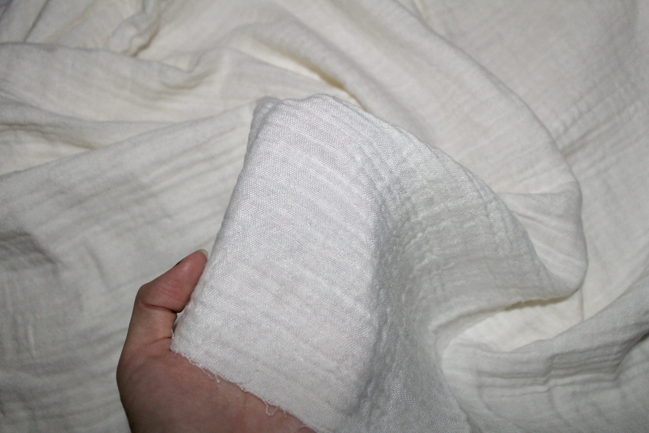 Bamboo-Cotton Double Gauze Muslin (50% Bamboo + 50% Cotton)(Dyeable) - Image 2